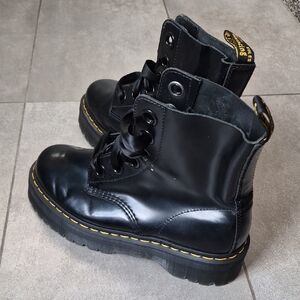 Dr. Martens Shiny Black Combat Boots